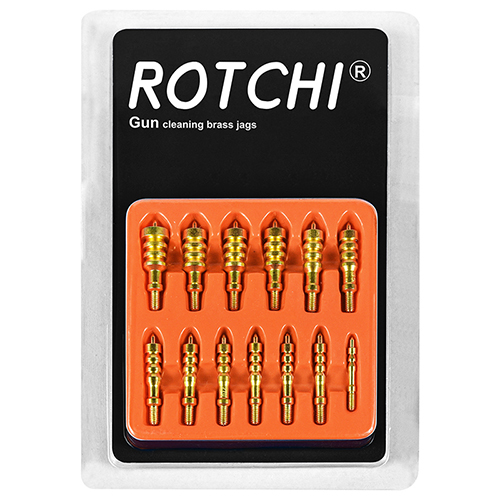 13-pc pack gun cleaning kuningan jags set, paket kartu blister