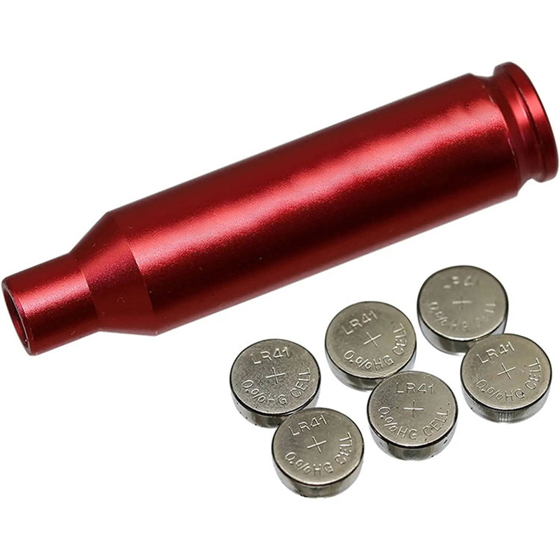 6.5 CREEDMOOR Bore Sight Laser Red Dot Cartridge Laser bore Sighter kanthi 2 Set Baterai