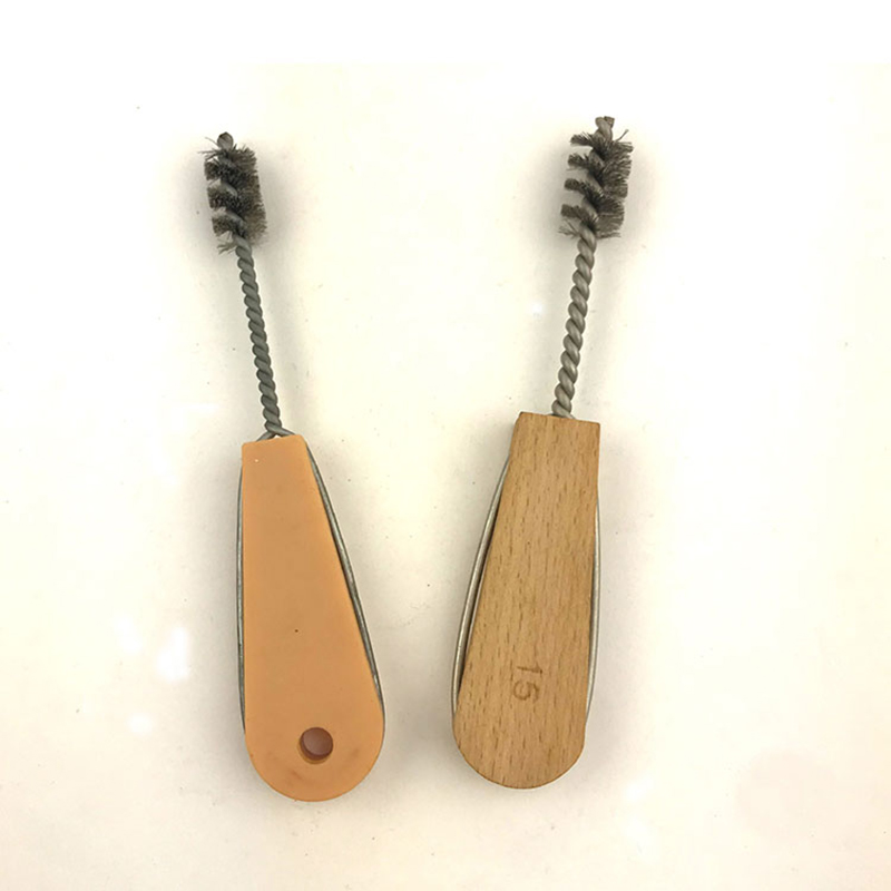 Drill Hole Pipe Tube Twist Cleaning Brush karo Gagang Kayu utawa Plastik