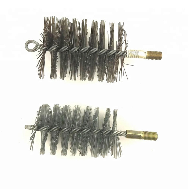 Galvanized Steel Wire utawa Stainless utawa Steel utawa Kuningan Wire Tube Brush karo Nut
