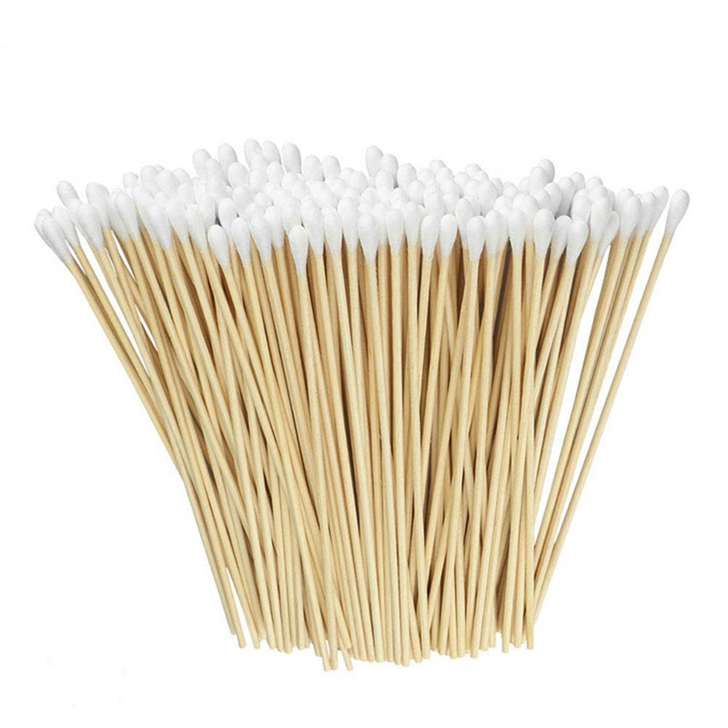 Gun Cleaning Cotton Swab Batang Bambu Kuat