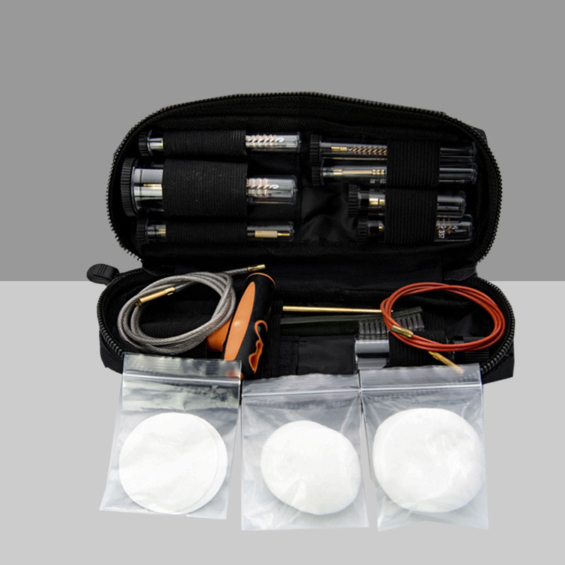 Molle System Gun Cleaning Kit kanggo Rifles .177cal. lan .223kal. karo 2 Kabel Fleksibel