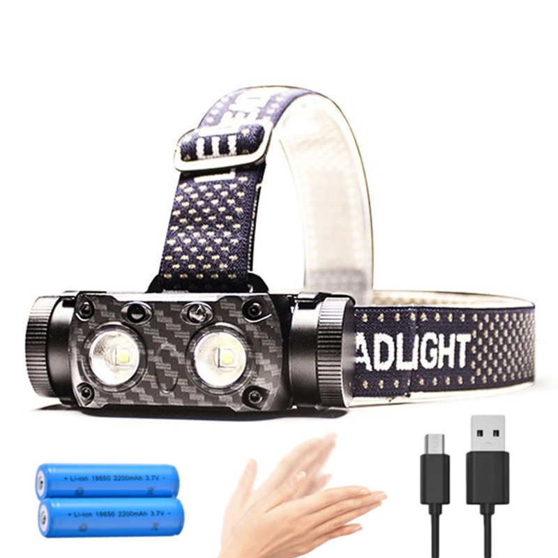 Multi-fungsi Sensor Motion Dual LED Charging Headlamp
