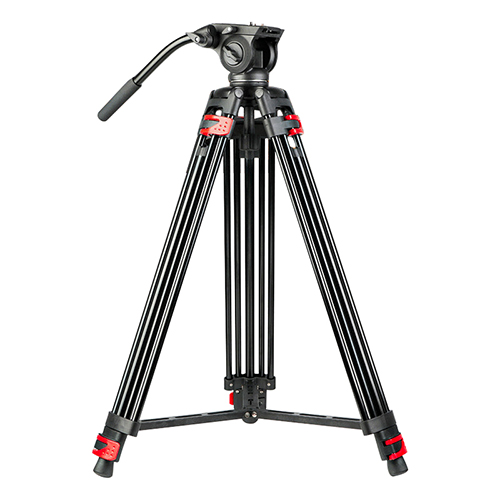 Kamera Fotografi 1.8m Profesional Piranti Aloi Alamumum Tugas Aluminium Video Tripod karo Kepala Panoramik Cairan Damping