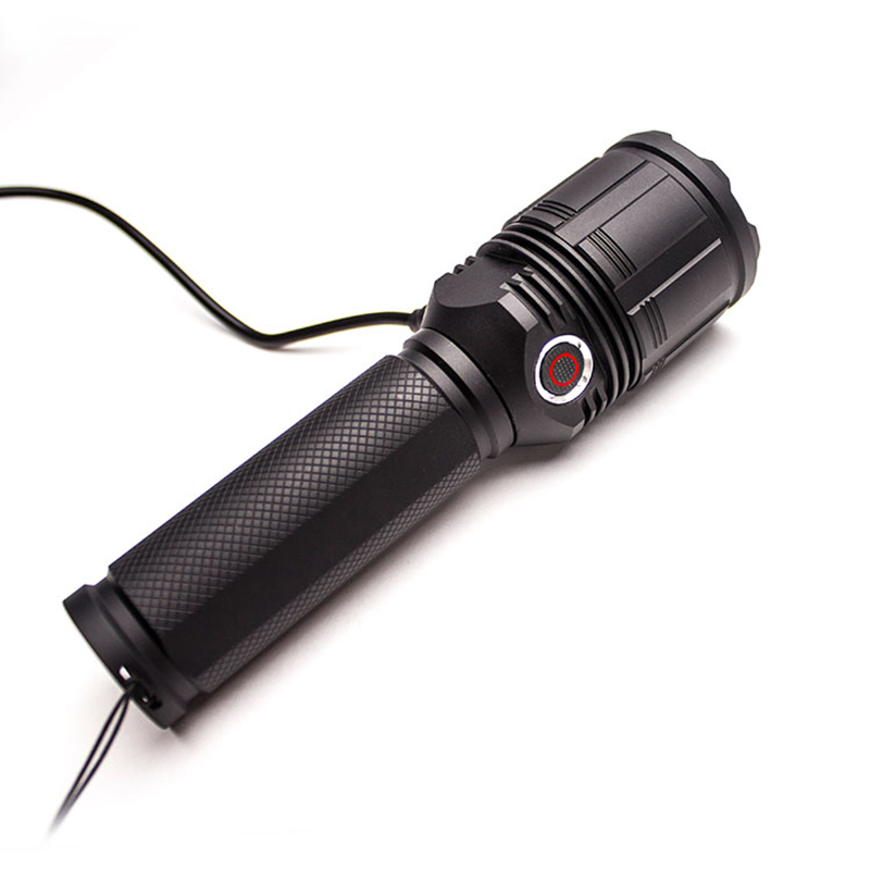Portable Aluminium Alloy Senter Isi Ulang 1500 Lumens Xhp50 Led