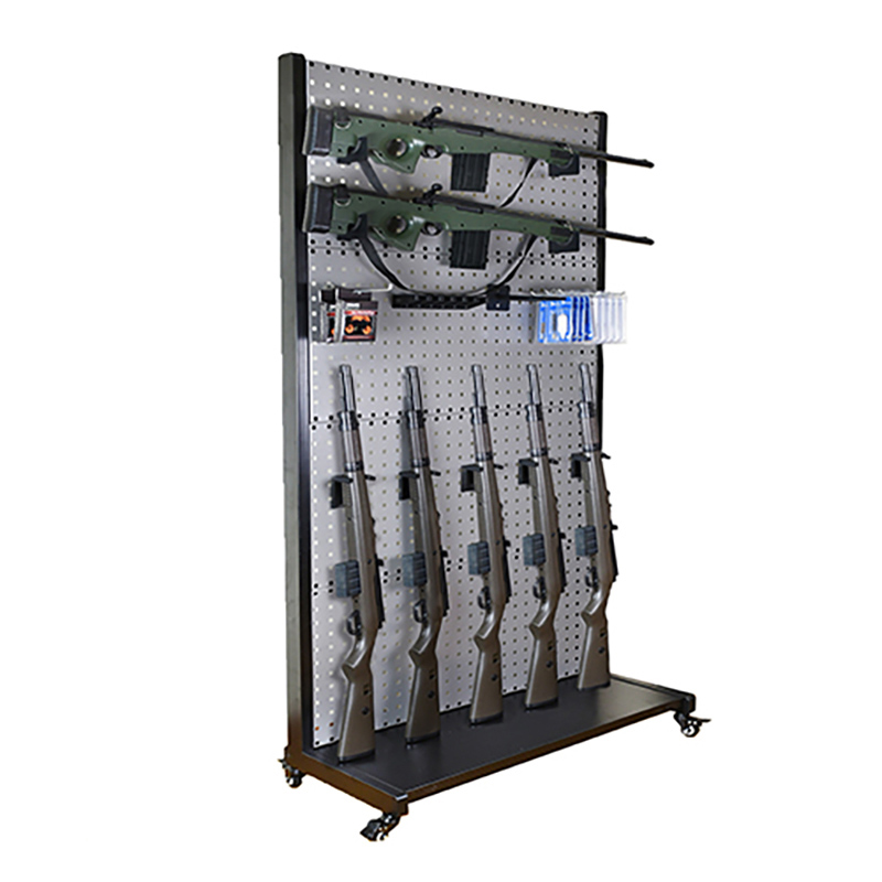 Steel Tactical Pistol Storage Rack Movable Gun Tampilan Rack