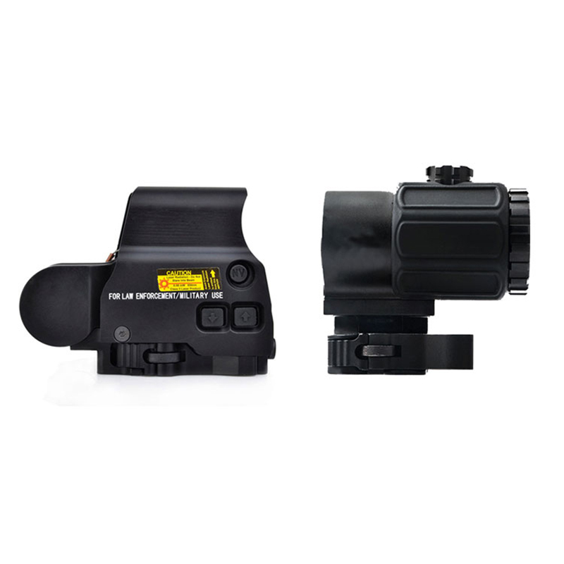 Lingkup Senapan Berburu Taktis 558 Dot Sight + G43 Magnifier Combo Set HD Holographic Red Dot Sight QD 3x Magnifier Lingkup Sight