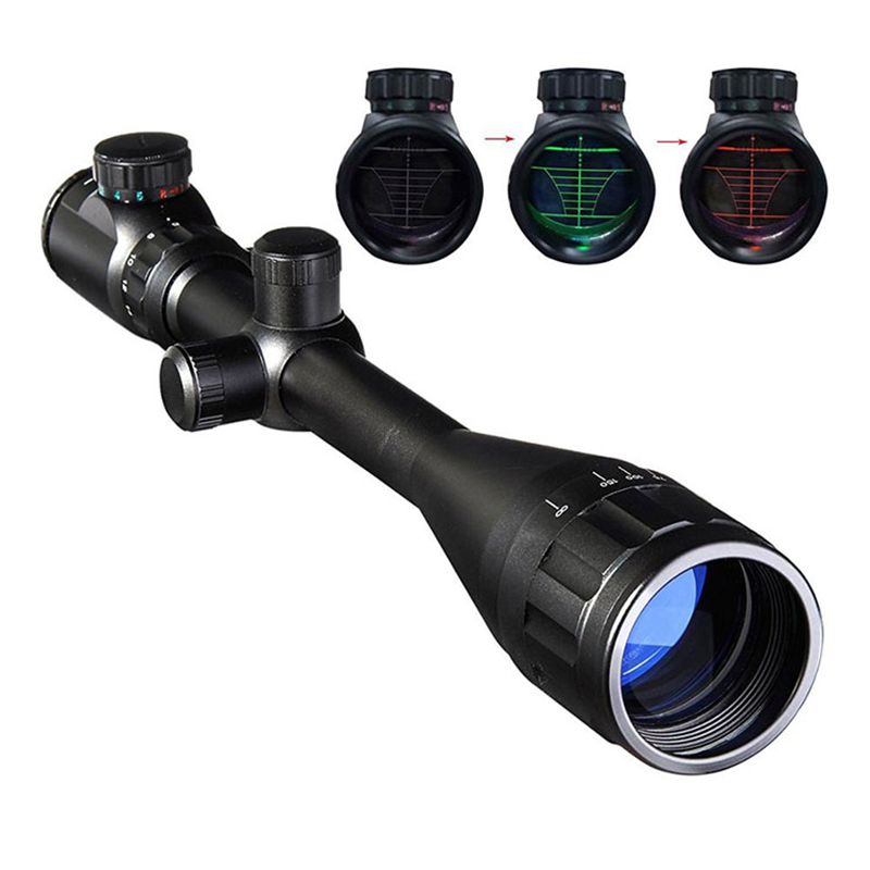 Taktis Berburu Lingkup Merah Hijau Dot Diterangi Reticle 6-24x50 Riflescope Teleskop Air Gun Sniper Rifle Lingkup Berburu Lingkup