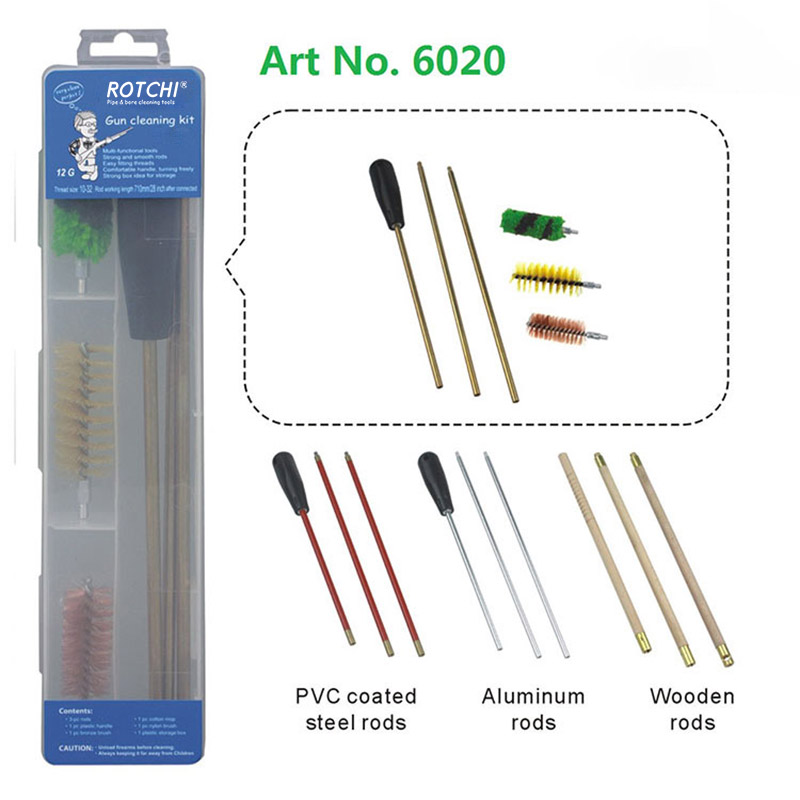 Transparan Plastik Case Gun Cleaning Kit kanggo Shotgun